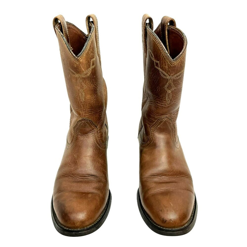 Ariat Heritage Roper Western Leather Cowboy Boots Womens 8B Brown - Picture 2 of 15